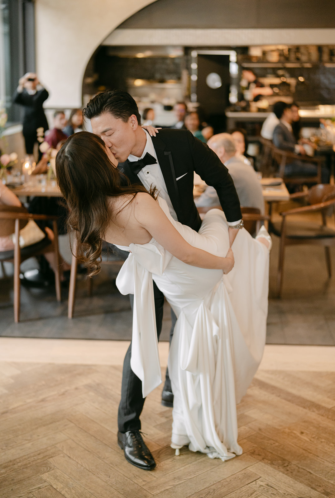 Couple dancing their first wedding dance