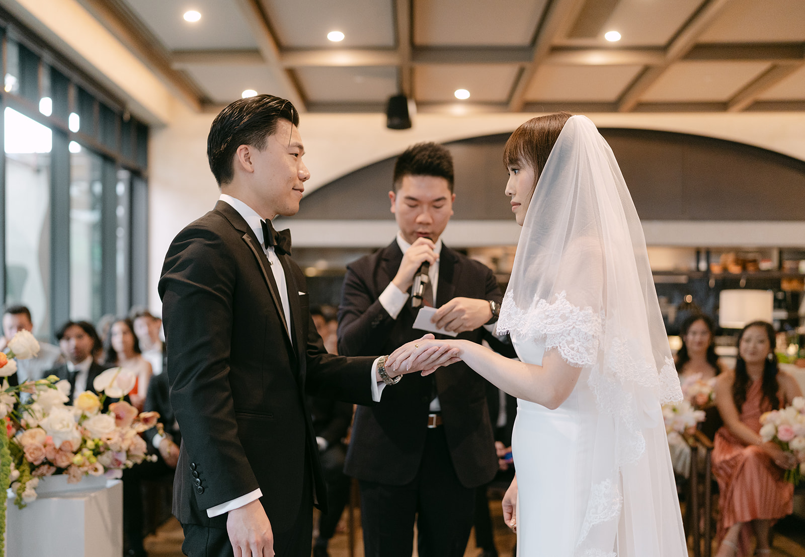 Couple during their ceremony at Fonda Fora, Calgary
