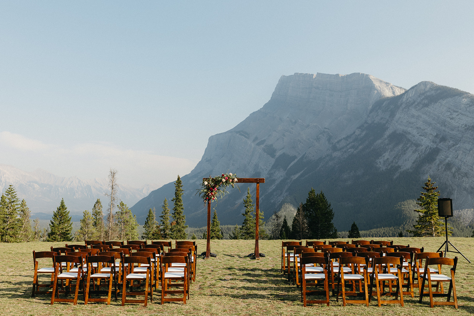 Tunnel Mountain, Banff - ceremony set up